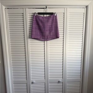 ALICE+OLIVIA Tweed Mini Skirt in Lavender